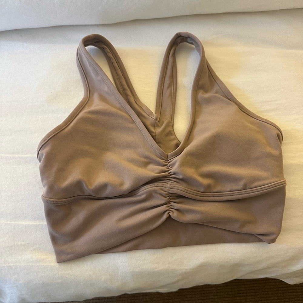ALO tan airlift legging & wild thing bra set